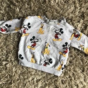 H&M 6-9m Mickey Mouse Crewneck Sweatshirt
